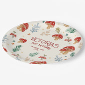 Wild Mushrooms Whimsical Forest Birthday Party Pappteller (Schrägansicht)