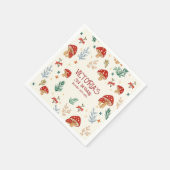 Wild Mushrooms Whimsical Forest Birthday Party Serviette (Ecke)