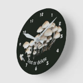 Wild Mushrooms Woodland Personalized Runde Wanduhr (Winkel)