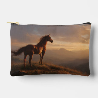 Wild Mustang beobachtet den Sonnenuntergang Zubehörtasche