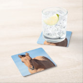 Wild Mustang Foal Rechteckiger Pappuntersetzer (Vor Ort)