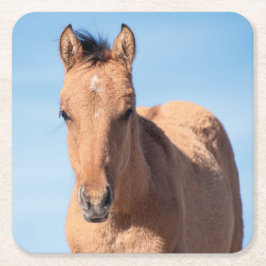 Wild Mustang Foal Rechteckiger Pappuntersetzer