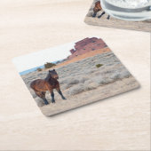 Wild Mustang Foal Rechteckiger Pappuntersetzer (angewinkelt)