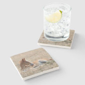 Wild Mustang Foal Wild Horse Steinuntersetzer (Seitenansicht)