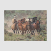 Wild Mustang Herd Seidenpapier (Vorderseite)