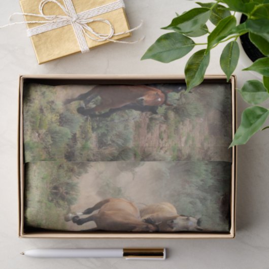 Wild Mustang Herd Seidenpapier (Geschenk)