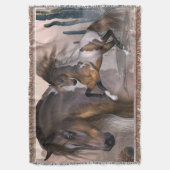 Wild Mustang Horse Decke (Vorderseite Vertikal)