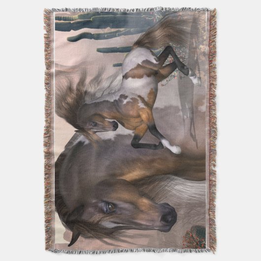 Wild Mustang Horse Decke (Vorderseite Vertikal)