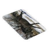 Wild Mustang Horse im Schnee 2 Magnet (Rechte Seite)
