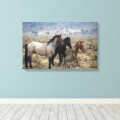 Wild Mustang Horses 5 Leinwanddruck (Insitu (Holzboden))