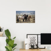 Wild Mustang Horses 5 Poster (Heimbüro)