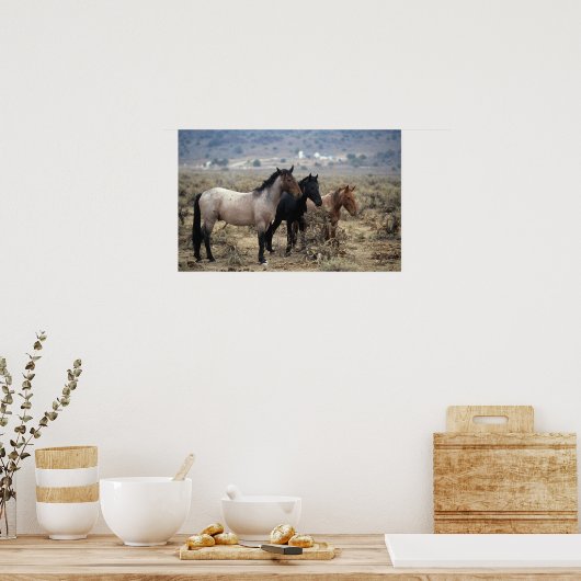 Wild Mustang Horses 5 Poster (Küche)