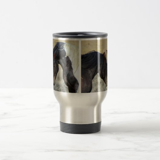 Wild Mustang Horses Foto Reisebecher (Mittel)
