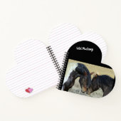 Wild Mustang Horses Heart Shaped Spiral Notebook Notizblock (Innenseite)