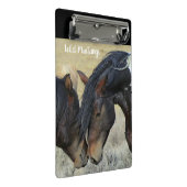 Wild Mustang Horses Mini Clipboard School Klemmbrett (Schrägansicht)