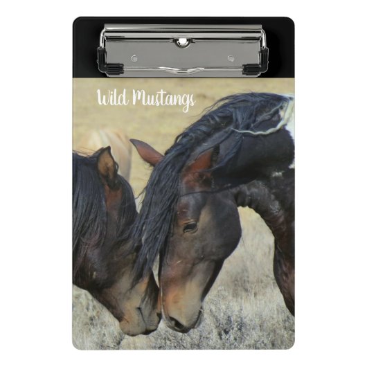 Wild Mustang Horses Mini Clipboard School Mini Klemmbrett (Vorderseite)