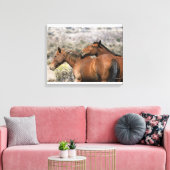 Wild Mustang Horses Touching Leinwanddruck (Insitu (Wohnzimmer))