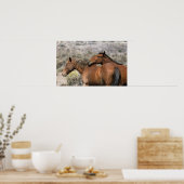 Wild Mustang Horses Touching Poster (Küche)