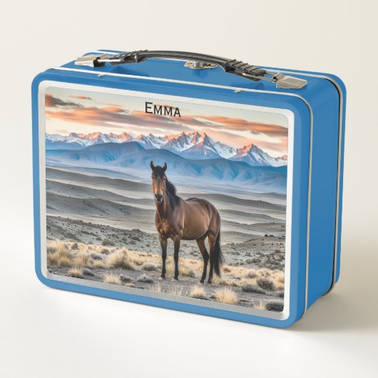 Wild Mustang Kid oder Adult Metall Brotdose (Rückseite)