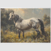 Wild Mustang Landscape Malerei Decoupage Seidenpapier (Vorderseite)