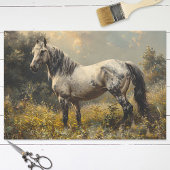 Wild Mustang Landscape Malerei Decoupage Seidenpapier
