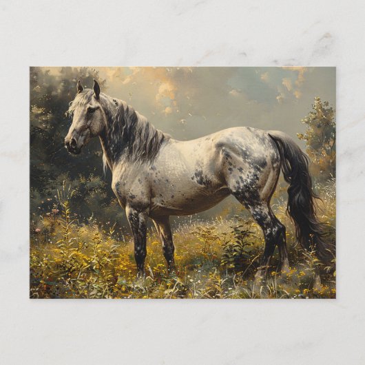 Wild Mustang Landschaftsmalerei Postkarte (Vorderseite)