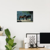 Wild Mustang Mare & Foal Poster (Heimbüro)