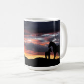 Wild Mustang Mare und Foal Coffee Tasse (VorderseiteRechts)