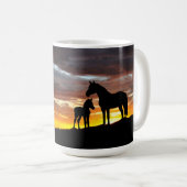 Wild Mustang Mare und Foal Kaffeetasse (VorderseiteRechts)