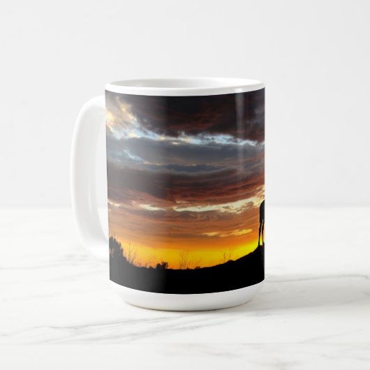 Wild Mustang Mare und Foal Kaffeetasse (Vorderseite Links)