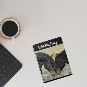 Wild Mustang Pferd Spiral Foto Notizbuch Notizblock
