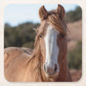 Wild Mustang Rechteckiger Pappuntersetzer (Vorderseite)
