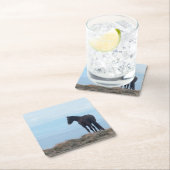 Wild Mustang Rechteckiger Pappuntersetzer (Vor Ort)