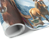 Wild Mustang Weihnachtspapier Geschenkpapier (Rolleneckpunkt)