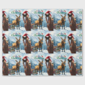Wild Mustang Weihnachtspapier Geschenkpapier (Flach)