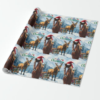 Wild Mustang Weihnachtspapier Geschenkpapier