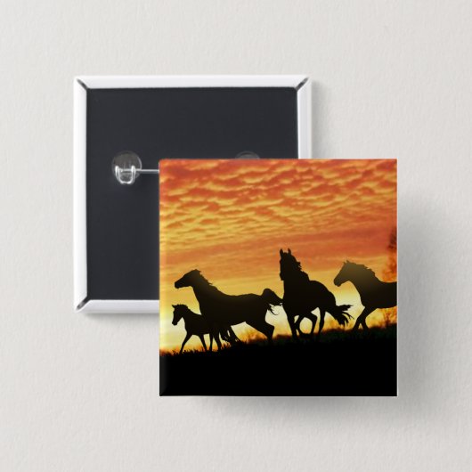 Wild Mustangs Button (Vorne & Hinten)