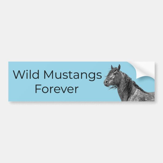 Wild Mustangs Forever Autoaufkleber (Vorne)