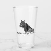 Wild Mustangs Forever Glass Glas (Vorderseite)