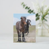 Wild Mustangs Forever Postcard Postkarte (Stehend Vorderseite)