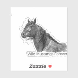 Wild Mustangs Forever Sticker