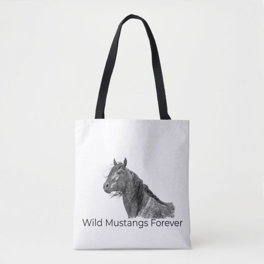 Wild Mustangs Forever Tote Bag Tasche (Vorderseite)