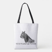 Wild Mustangs Forever Tote Bag Tasche (Rückseite)