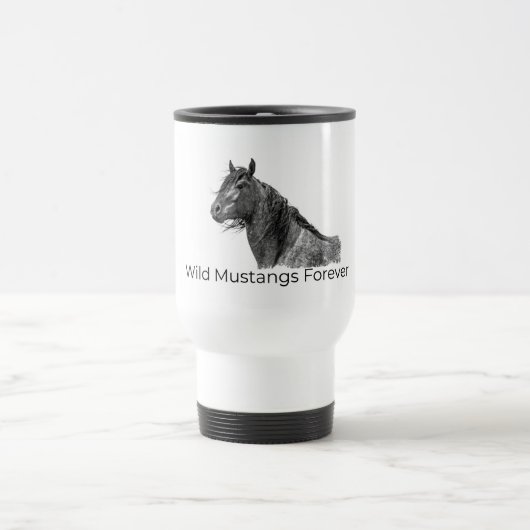 Wild Mustangs Forever Travel Mug Reisebecher (Mittel)
