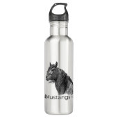 Wild Mustangs Forever Water Flasche Edelstahlflasche (Vorderseite)