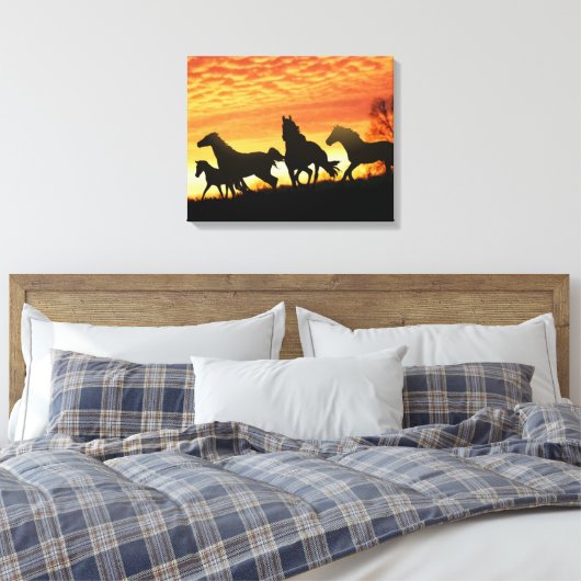 Wild Mustangs Leinwanddruck (Insitu (Schlafzimmer))