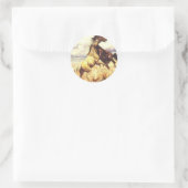 Wild Mustangs Runder Aufkleber (Tasche)