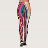 Wild Muster farbenfrohe Marmorprint Leggings (Rückseite)