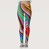 Wild Muster farbenfrohe Marmorprint Leggings (Vorderseite)