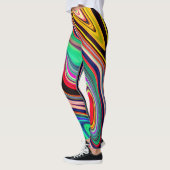 Wild Muster farbenfrohe Marmorprint Leggings (Links)